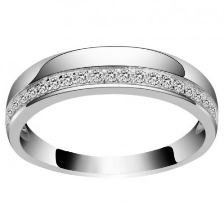 Bague Argent Rhodié Zirconium Alliance