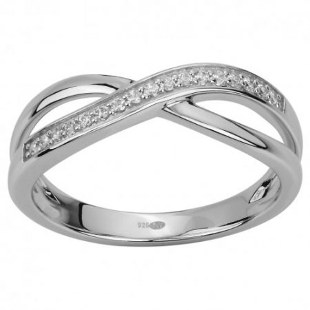 Bague Argent Rhodié Zirconium