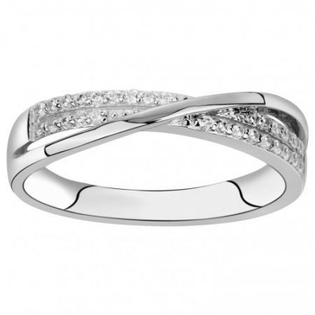 Bague Argent Rhodié Zirconium