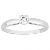 Bague Argent Rhodié Zirconium Solitaire