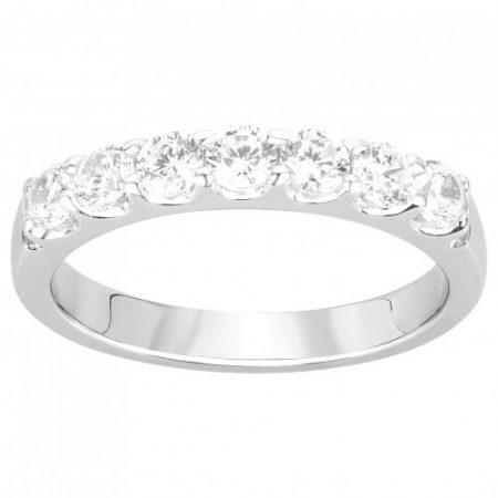 Bague Argent Rhodié Zirconium Alliance