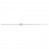 Bracelet Argent Rhodié Zirconium double Chaine Nœud