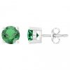 Boucles d’Oreilles Argent Rhodié Oxyde Vert Puce