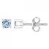 Boucles d’Oreilles Argent Rhodié Spinelle Bleu Puce