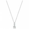 Collier Argent Rhodié Zirconium