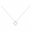 Collier Argent Rhodié Zirconium Losange