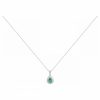 Collier Argent Rhodié Zirconium Spinelle Verte