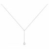 Collier Argent Rhodié Perle Naturelle