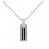 Collier Homme Acier Cable Noir et gris