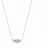 Collier argent plume