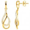 Boucles d’Oreilles Plaqué Or Zirconium Gouttes