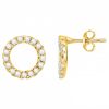 Boucles d’Oreilles Plaqué Or Zirconium Cercle