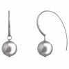 Boucles Oreilles Acier Boules Pendantes