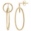 Boucles Oreilles Acier Doré Entrelacé