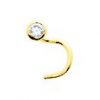 Piercing de nez Or 375 Zirconia