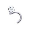 Piercing de nez Or gris 375 Zirconia